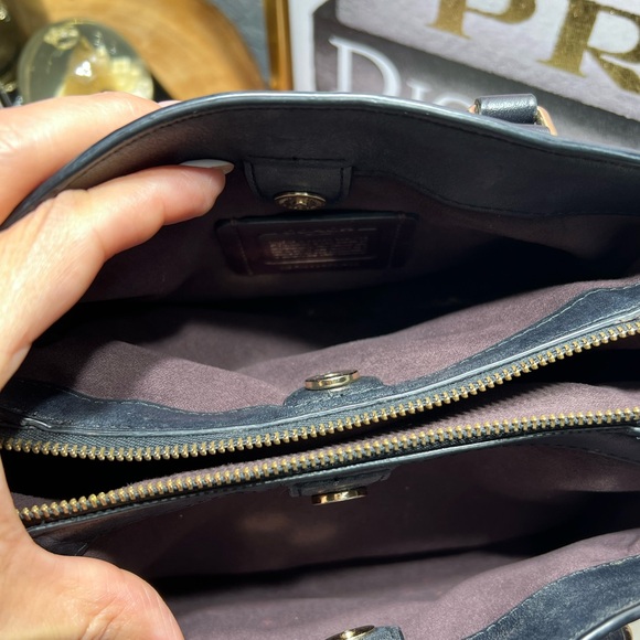 Coach Sage Carryall In Signature Leather Black Leather Handbag - Picture 8 of 14